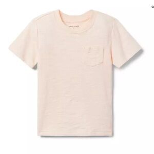 Janie and Jack Light Peach Short Sleeve Pocket Tee
